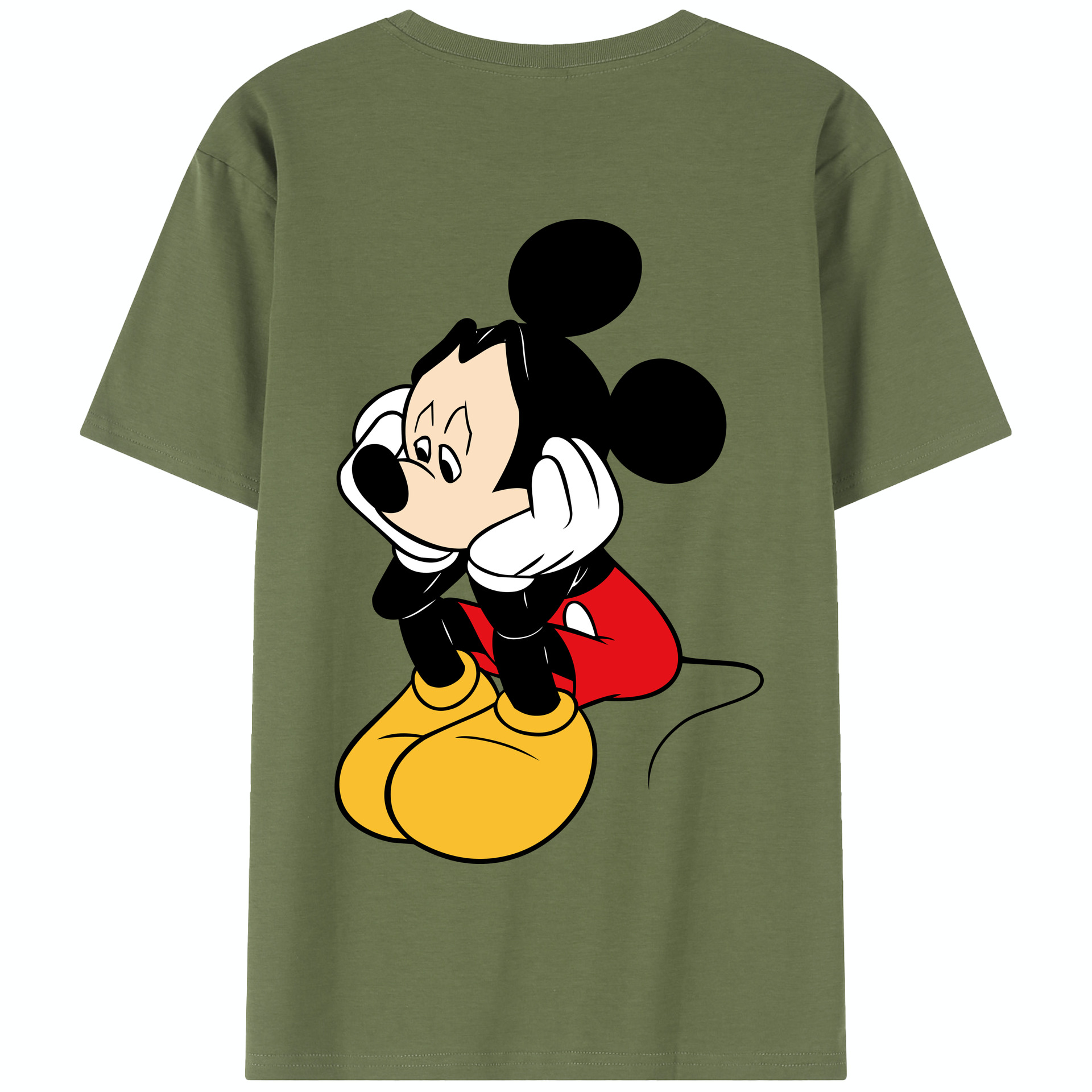 （画像用） ミッキーマウス Mickey Mouse 綿100％半袖Tシャツ（背面プリント）